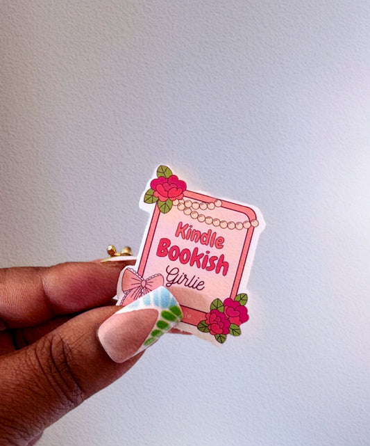 “Kindle Girlie Bookish” Sticker