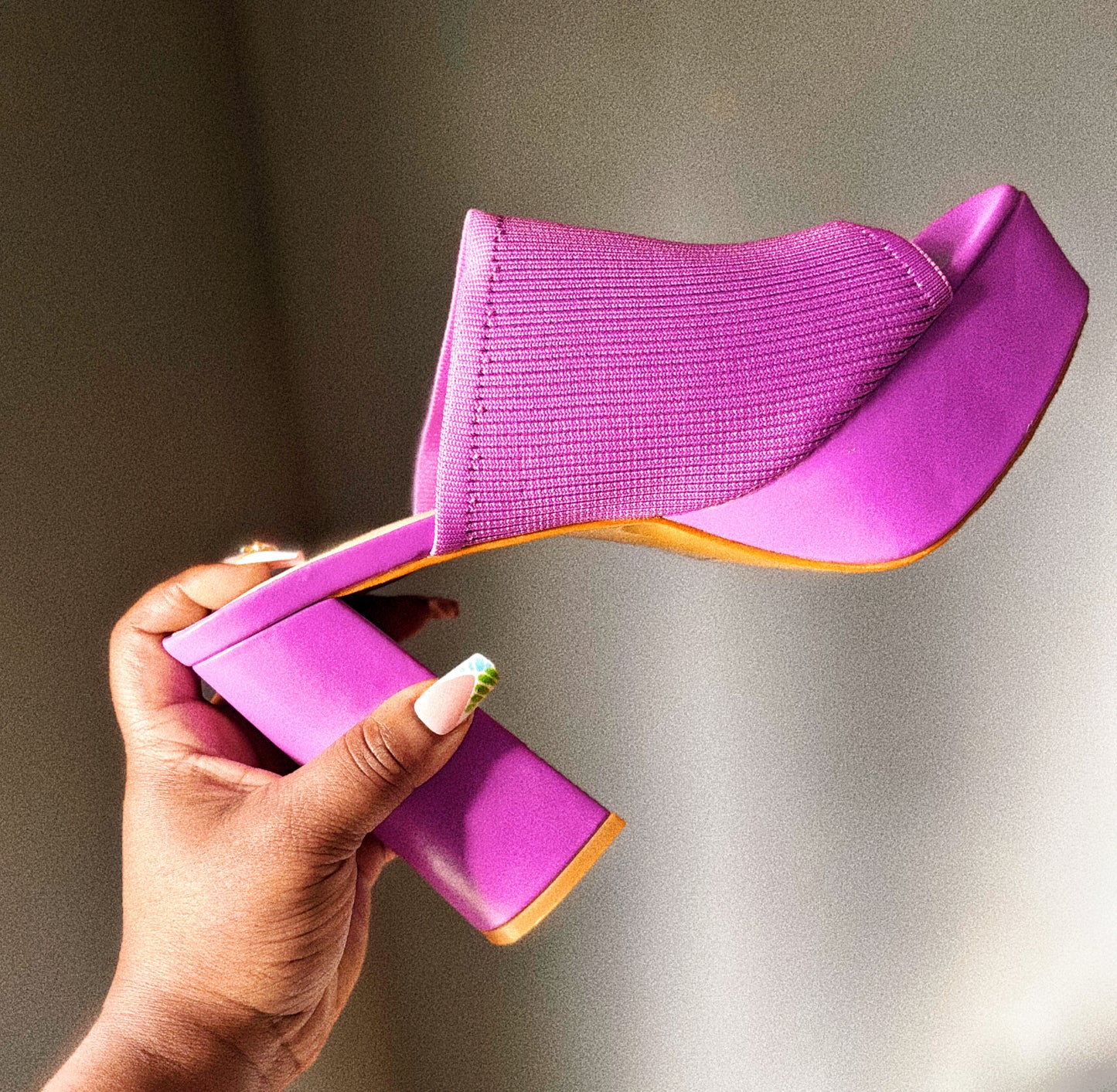 Purple Reign Block Heel – Lilac