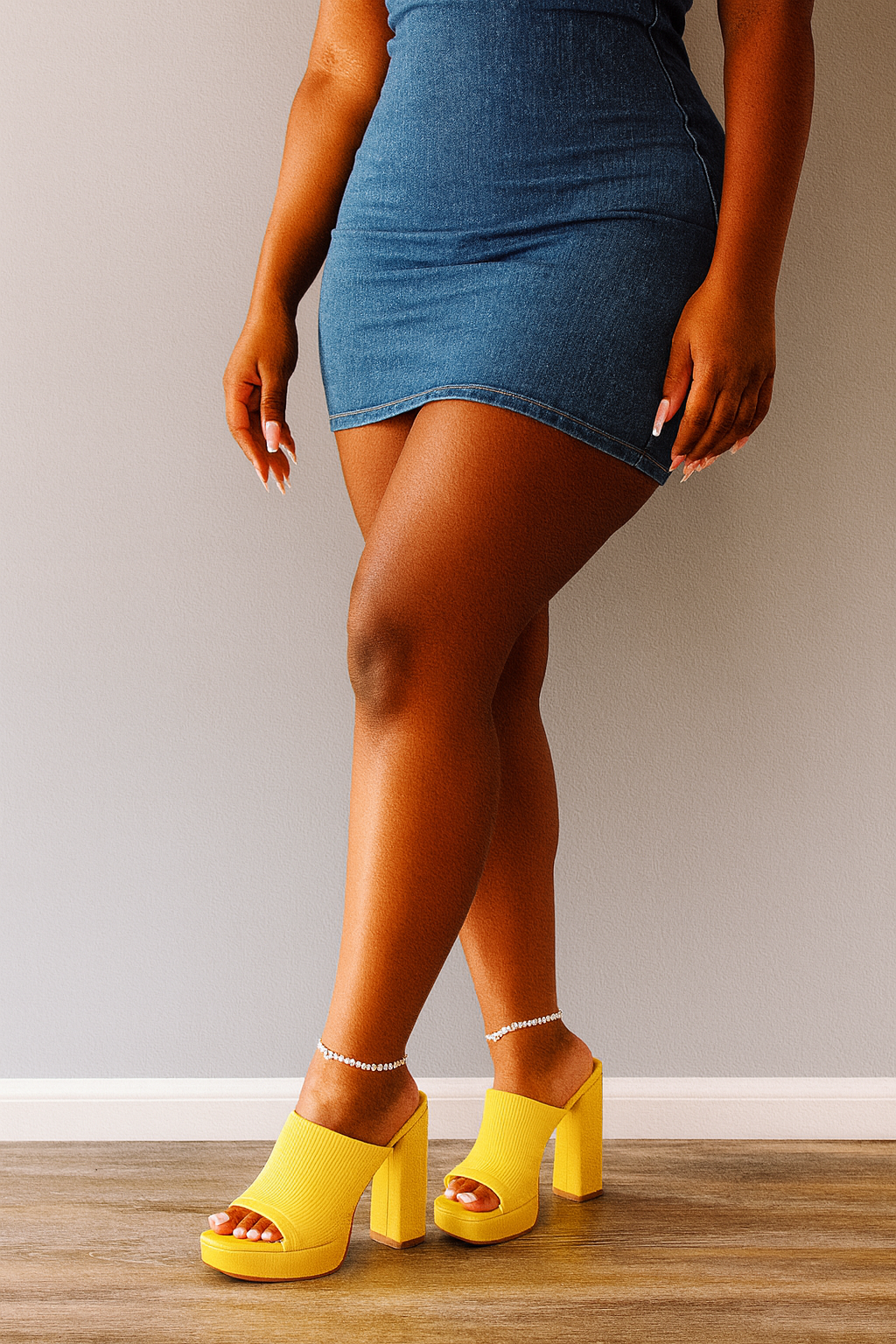 High Voltage Block Heel – Neon Yellow