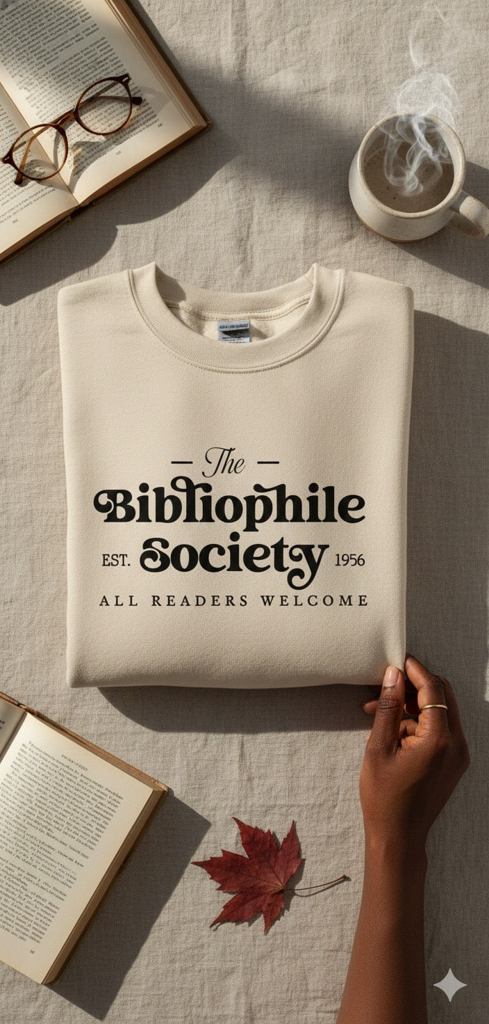 Bibliophile Society – Vintage Reader Crewneck