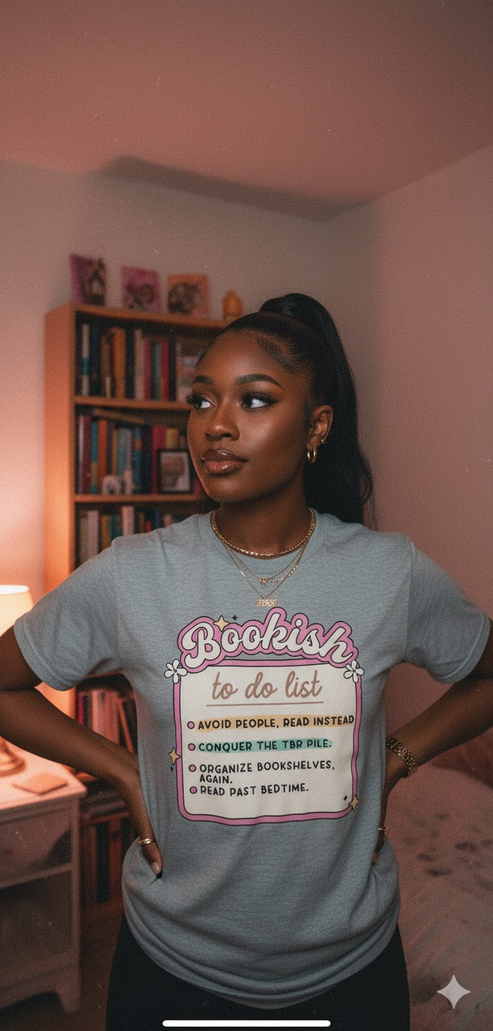 Bookish To Do List T-Shirt | Funny Reader Gift Tee