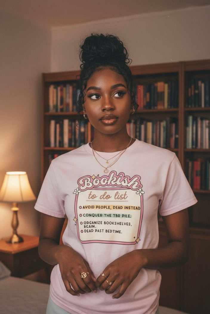 Bookish To Do List T-Shirt | Funny Reader Gift Tee