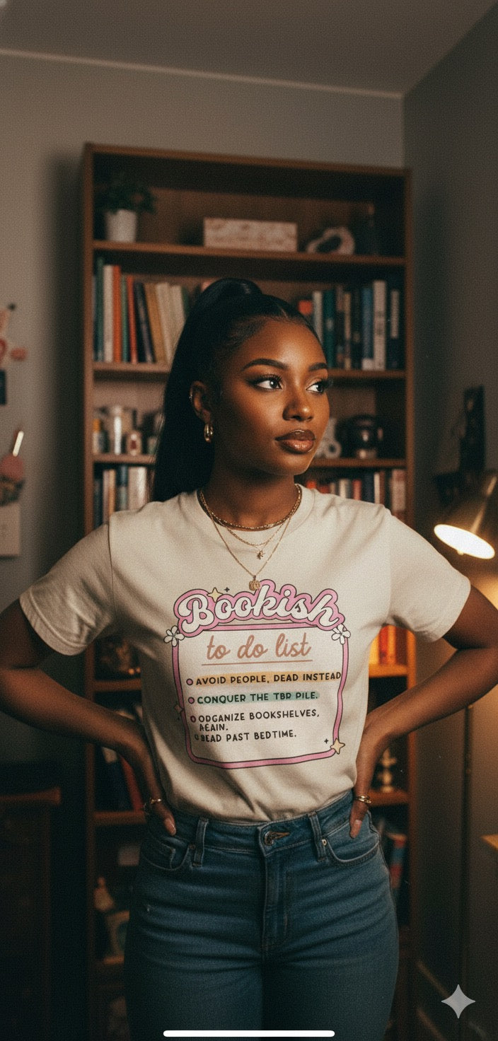 Bookish To Do List T-Shirt | Funny Reader Gift Tee