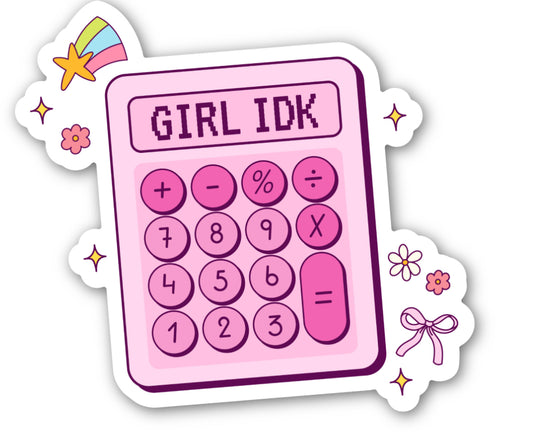 Bookish Girl Math – Vinyl Sticker for Book Lovers