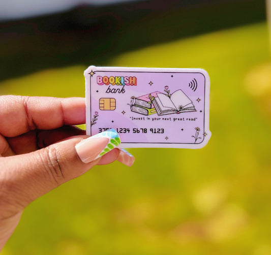 Bookish Bank Card – Invest in Your Next Great Read Sticker