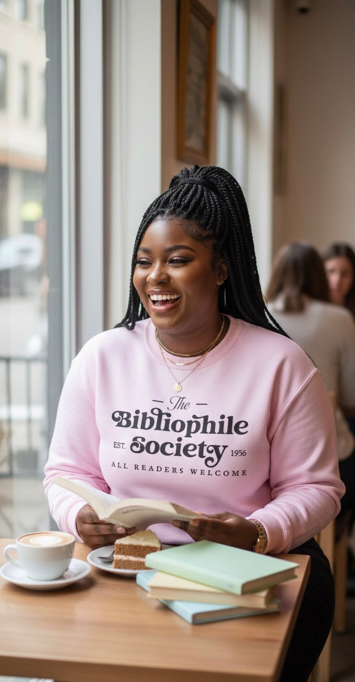 Bibliophile Society – Vintage Reader Crewneck