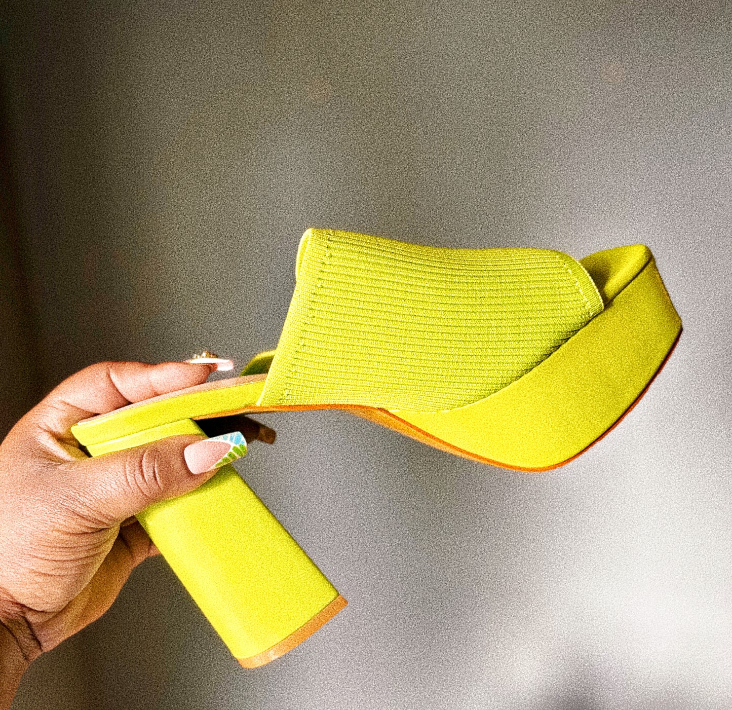 Lime Crime Block Heel – Neon Green