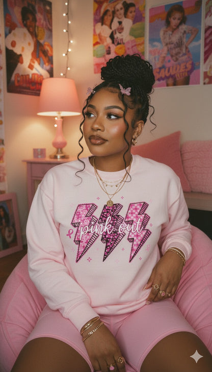 Pink Out ⚡ Breast Cancer Awareness Sweatshirt