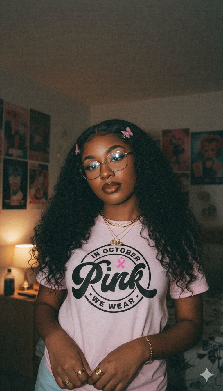 In October We Wear Pink (Black Design)