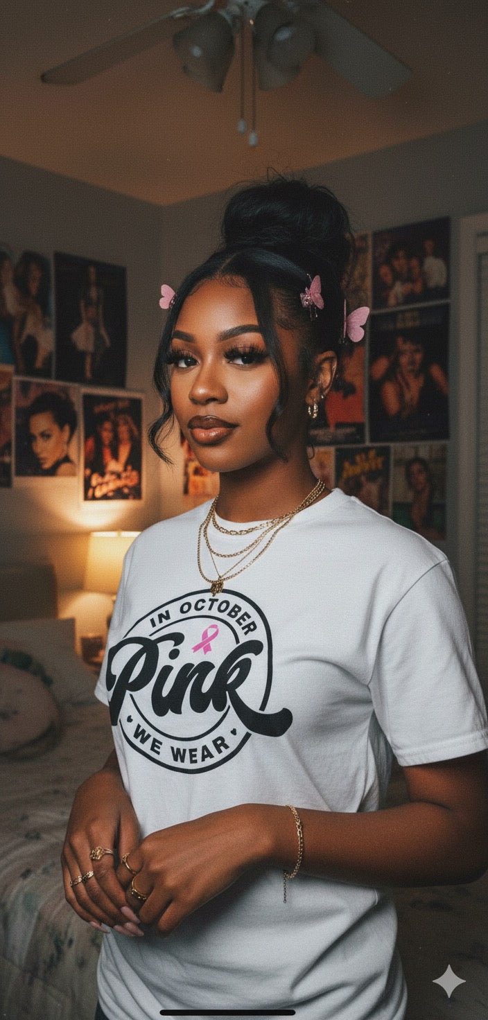 In October We Wear Pink (Black Design)