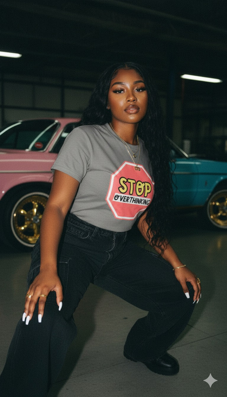 Stop Overthinking Shirt – Positive Mental Health Graphic Tee