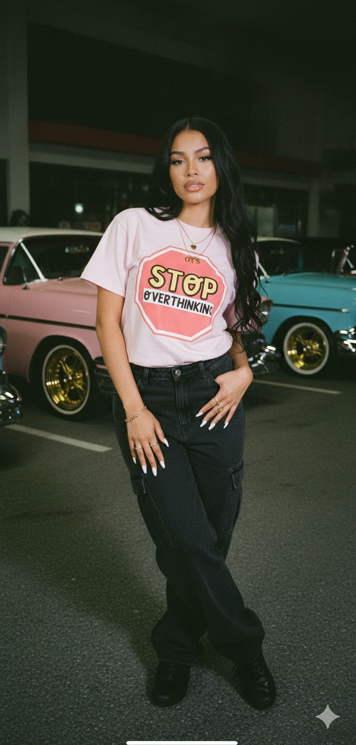 Stop Overthinking Shirt – Positive Mental Health Graphic Tee