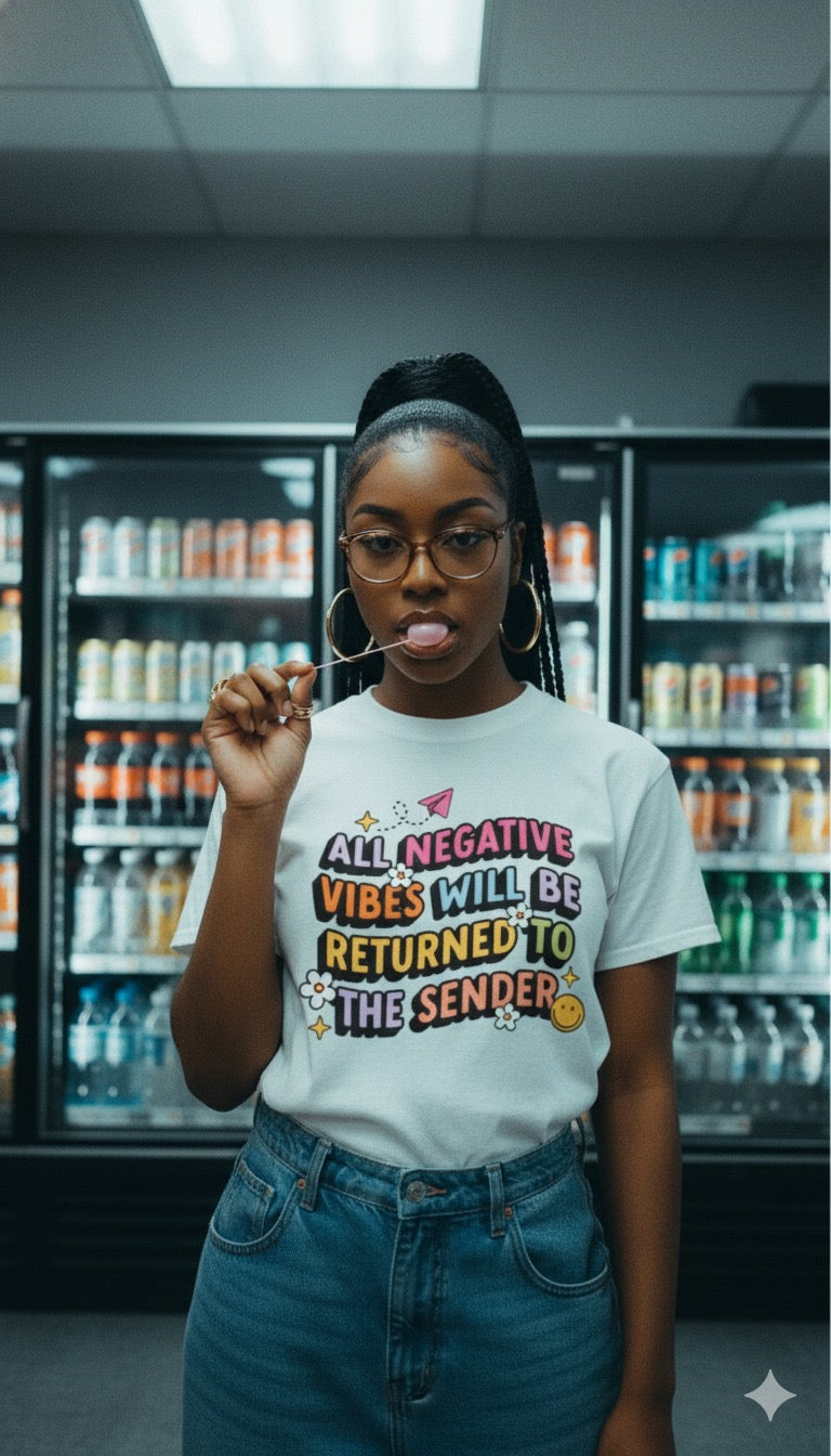 All Negative Vibes Will Not Be Tolerated Graphic Tee | Off The Strap