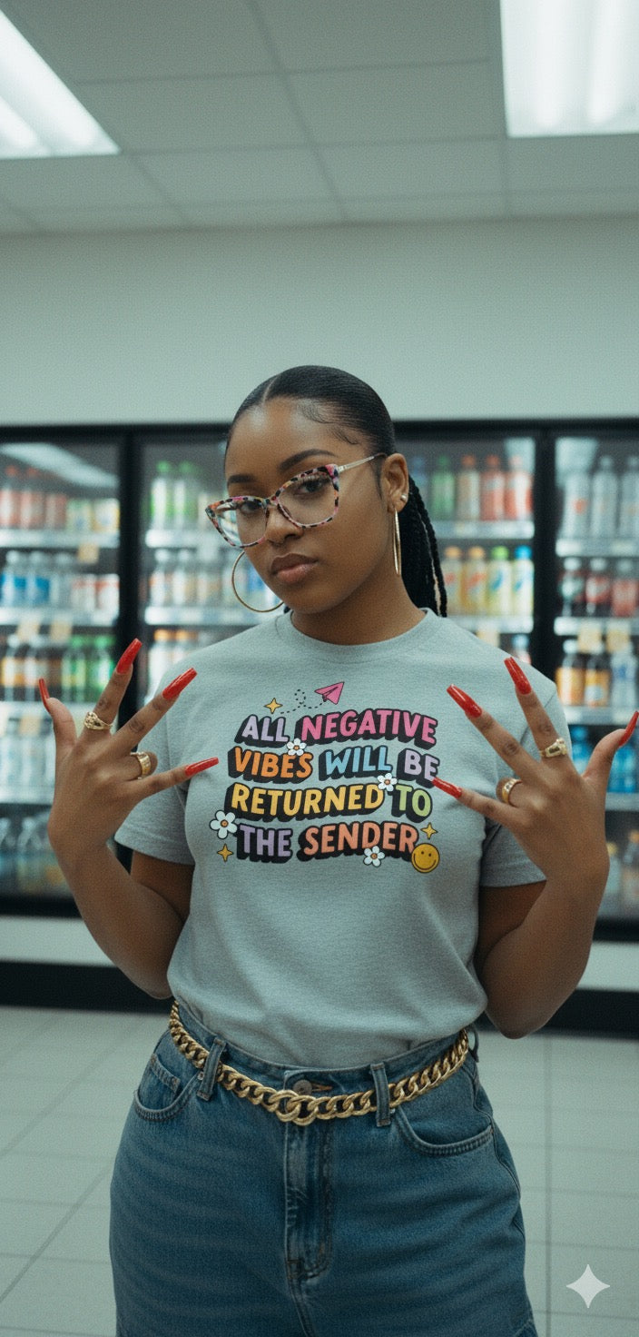 All Negative Vibes Will Not Be Tolerated Graphic Tee | Off The Strap