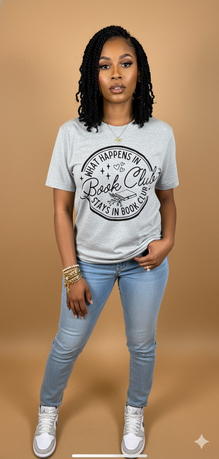 What Happens in Book Club Stays in Book Club Graphic Tee | Off The Strap
