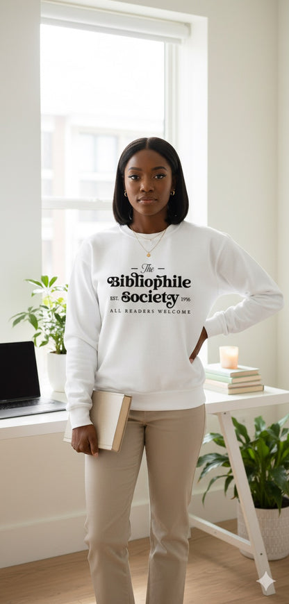 Bibliophile Society – Vintage Reader Crewneck