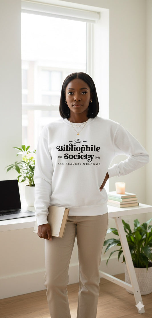 Bibliophile Society – Vintage Reader Crewneck