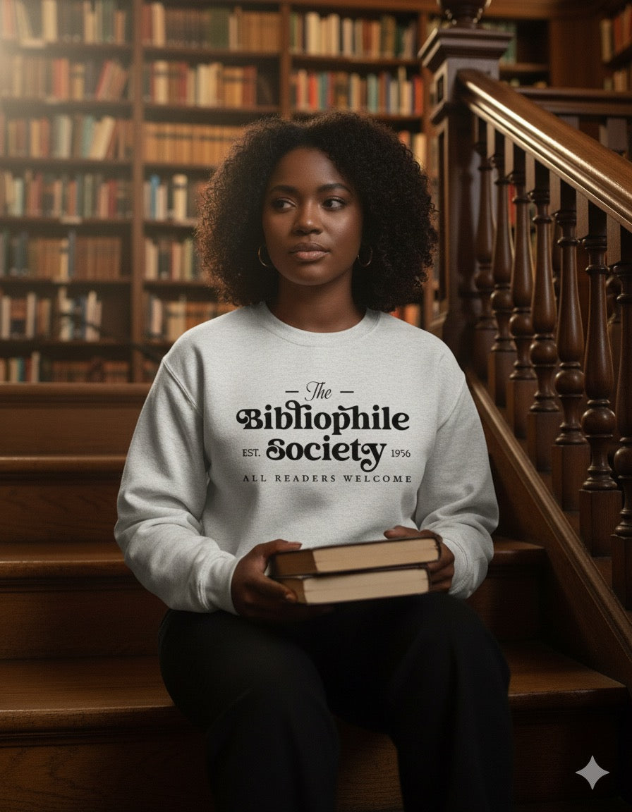 Bibliophile Society – Vintage Reader Crewneck
