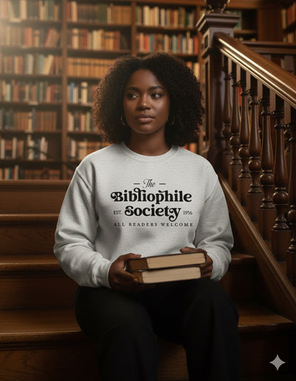 Bibliophile Society – Vintage Reader Crewneck