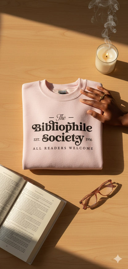 Bibliophile Society – Vintage Reader Crewneck