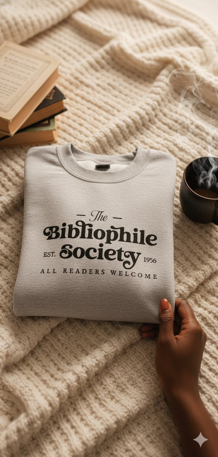 Bibliophile Society – Vintage Reader Crewneck