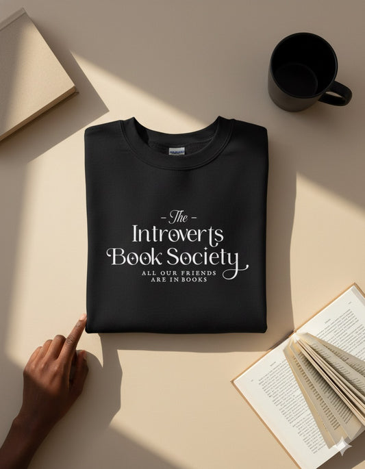 Introvert Book Society – Cozy Reader Crewneck